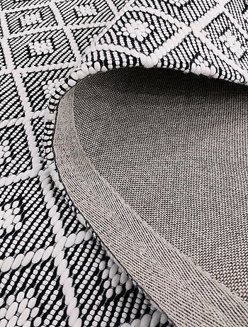 Tapis kilim fait main en PET motif géométrique
