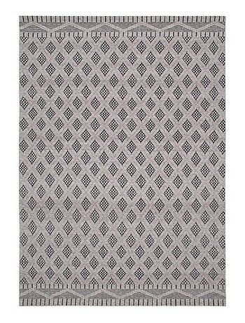 Tapis kilim fait main en PET motif géométrique