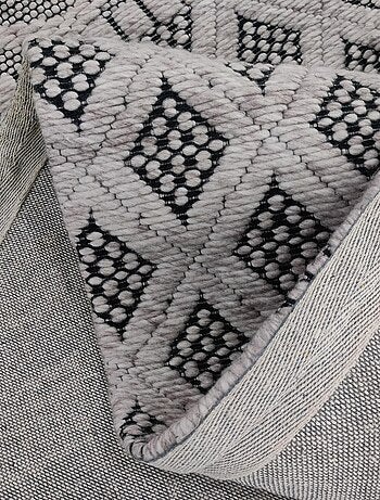 Tapis kilim fait main en PET motif géométrique