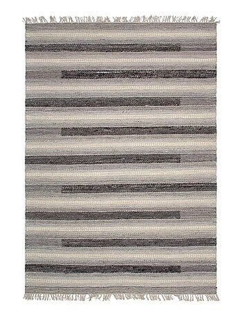 Tapis kilim fait main en PET motif géométrique
