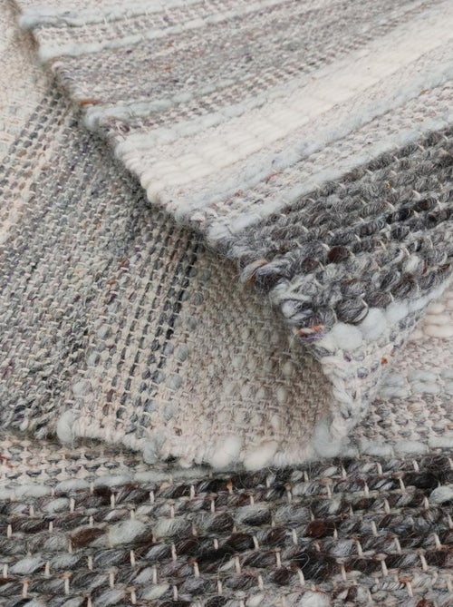 Tapis kilim fait main en PET motif géométrique - Kiabi