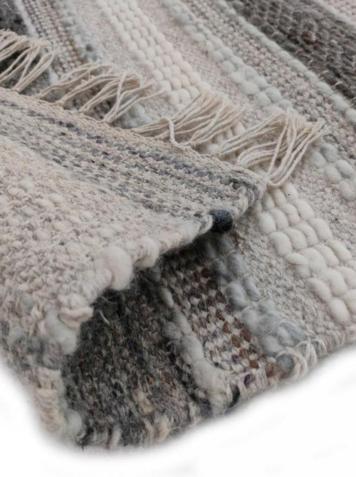 Tapis kilim fait main en PET motif géométrique - Kiabi