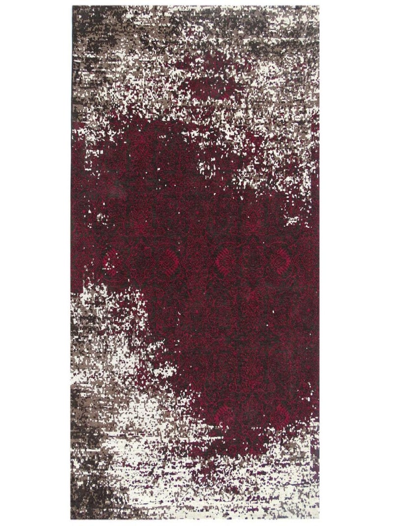 Tapis kilim fait main motif géométrique AURATA Rose - Kiabi