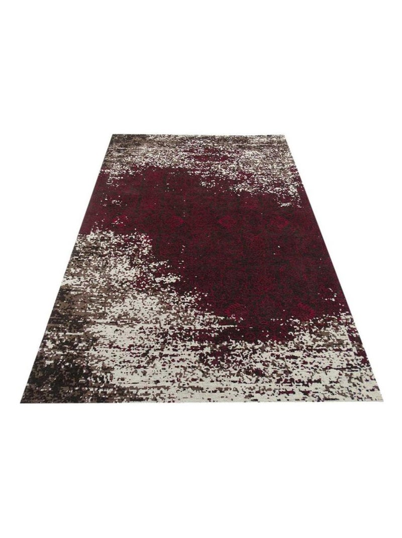 Tapis kilim fait main motif géométrique AURATA Rose - Kiabi