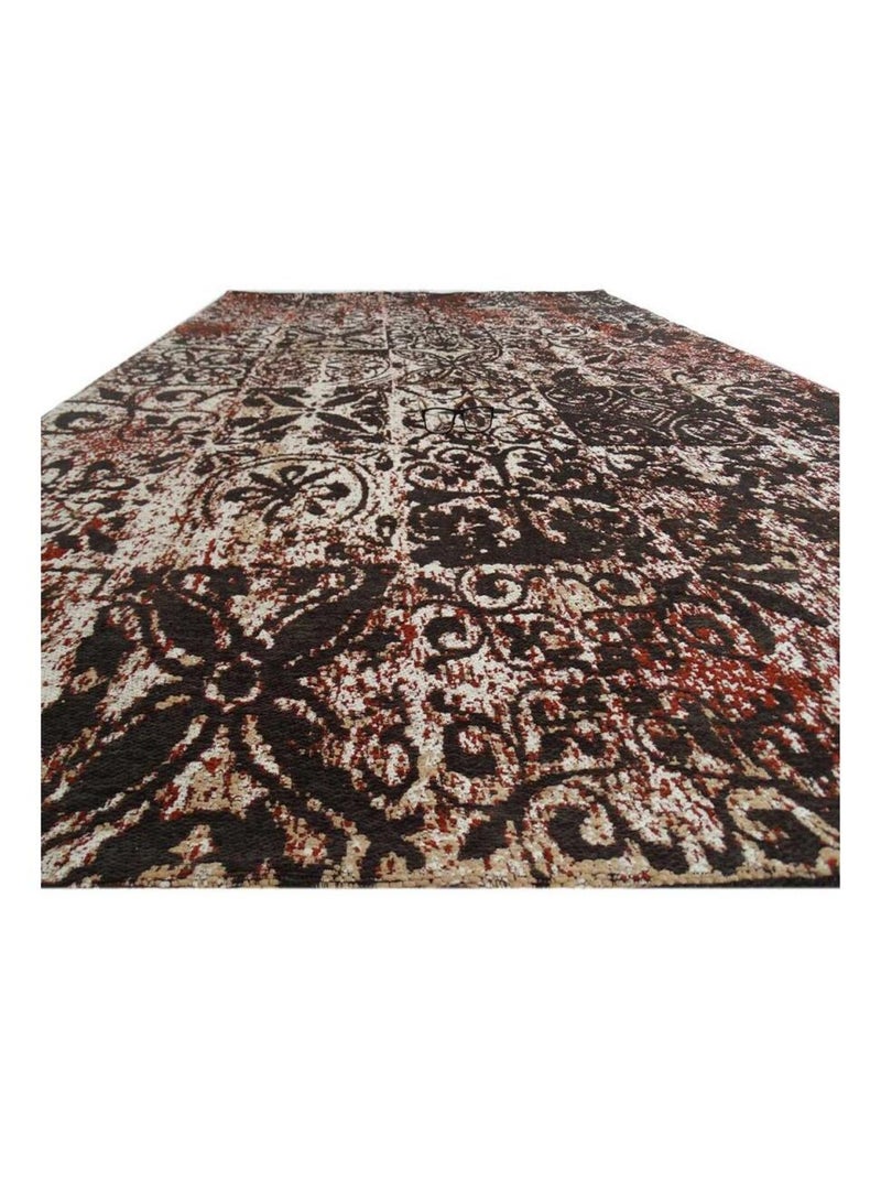 Tapis kilim fait main motif géométrique LINIT Marron - Kiabi