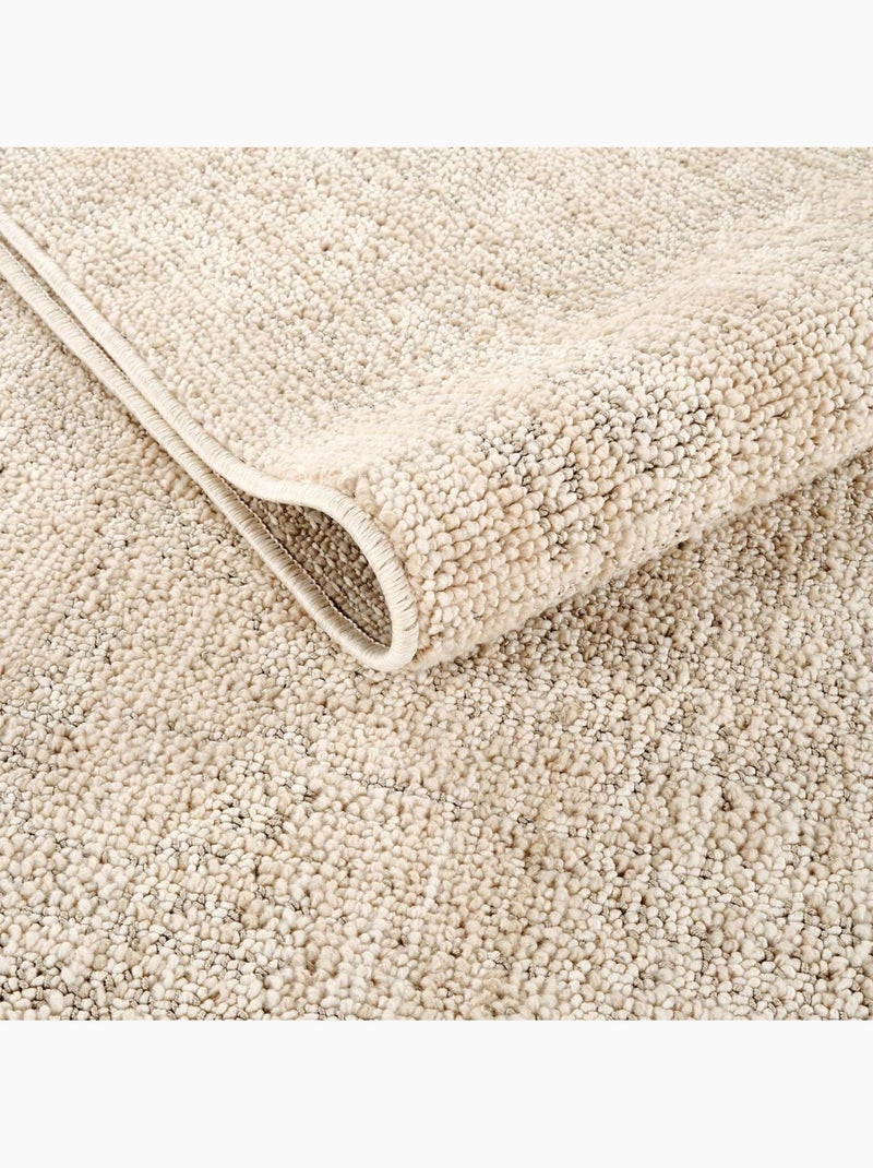 Tapis kilim faux uni, tissage authentique, design épuré, ducca Ecru - Kiabi