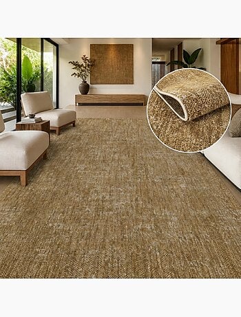 Tapis kilim faux uni, tissage authentique, design épuré, ducca