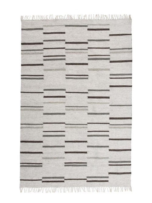 Tapis kilim FOPTAN, fait à la main en laine motif géométrique - Kiabi