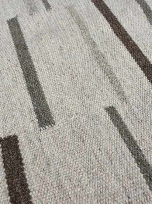 Tapis kilim FOPTAN, fait à la main en laine motif géométrique - Kiabi