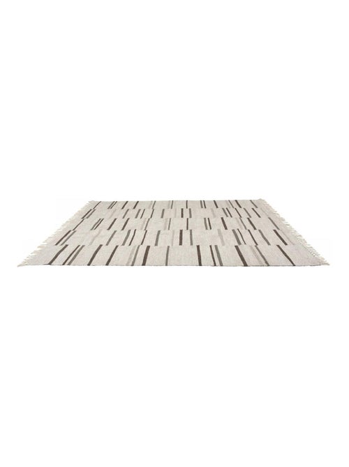 Tapis kilim FOPTAN, fait à la main en laine motif géométrique - Kiabi