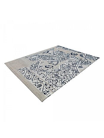 Tapis kilim GEO ABSTRA en coton Fait main OEKO TEX® Care&Fair