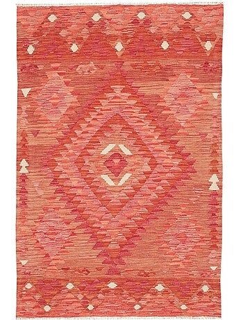 Tapis kilim géométrique, tissé plat en laine, kilim 33