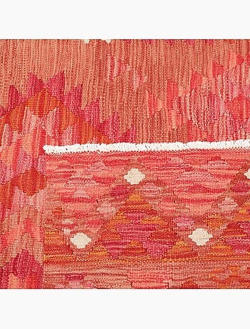 Tapis kilim géométrique, tissé plat en laine, kilim 33