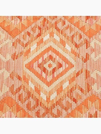 Tapis kilim géométrique, tissé plat en laine, kilim 58