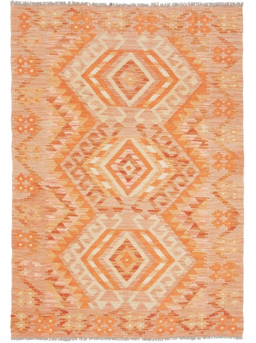 Tapis kilim géométrique, tissé plat en laine, kilim 58 - Kiabi Tapis kilim géométrique, tissé plat en laine, kilim 58 - Kiabi