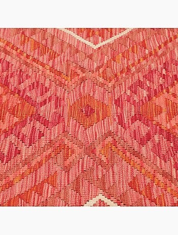 Tapis kilim géométrique, tissé plat en laine, kilim 77