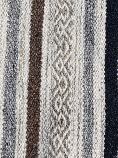 Tapis kilim LALAO, fait à la main en laine motif géométrique - Kiabi