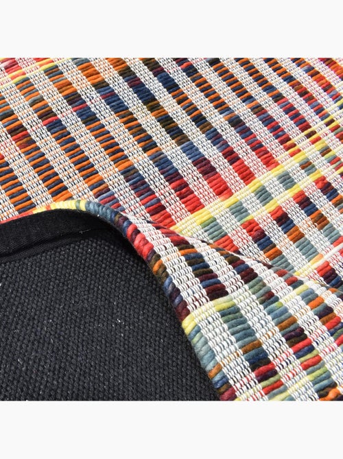 Tapis kilim LINIR, fait à la main en laine motif géométrique - Kiabi