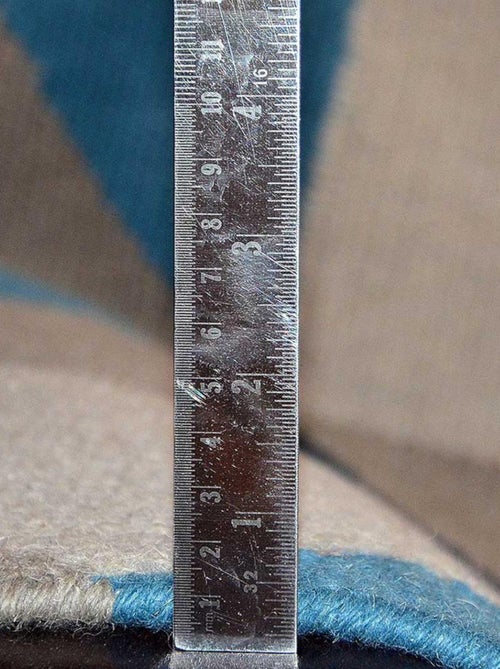 Tapis kilim LYN12 SCANDIN, fait main en laine motif géométrique - Kiabi