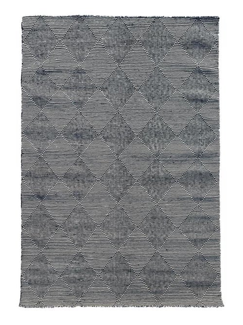 Tapis kilim MICAN, fait à la main en laine motif géométrique - Kiabi