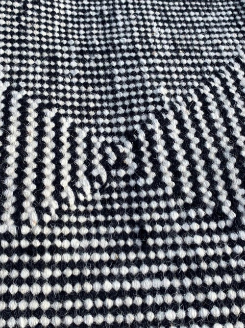 Tapis kilim MICAN, fait à la main en laine motif géométrique - Kiabi