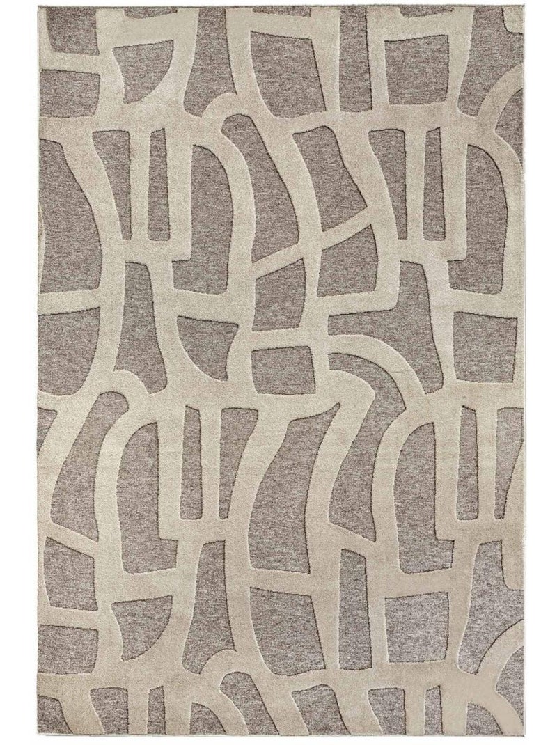 Tapis kilim, motif géométrique authentique, kilim tissé, therese Beige - Kiabi