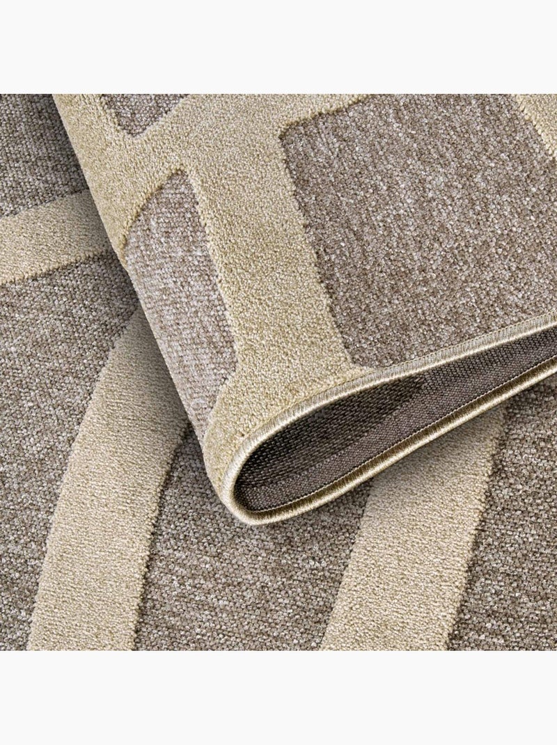 Tapis kilim, motif géométrique authentique, kilim tissé, therese Beige - Kiabi