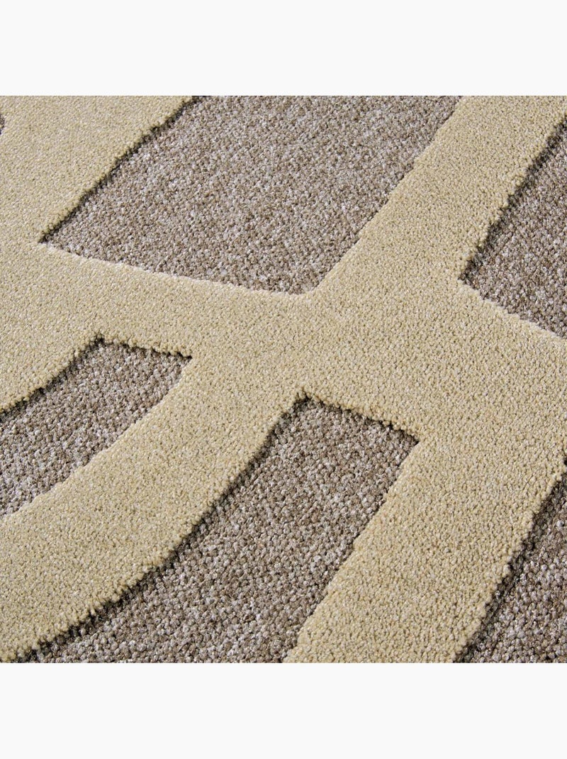 Tapis kilim, motif géométrique authentique, kilim tissé, therese Beige - Kiabi
