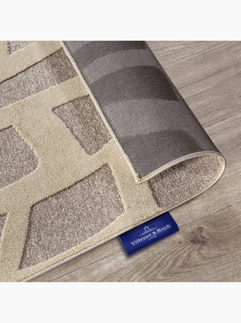 Tapis kilim, motif géométrique authentique, kilim tissé, therese Beige - Kiabi