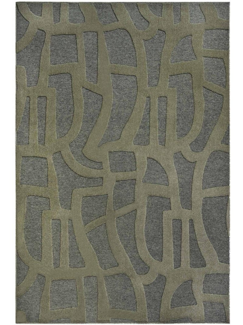 Tapis kilim, motif géométrique authentique, kilim tissé, therese Vert - Kiabi