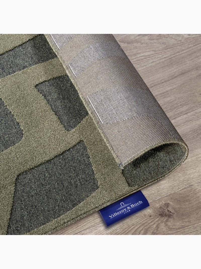 Tapis kilim, motif géométrique authentique, kilim tissé, therese Vert - Kiabi