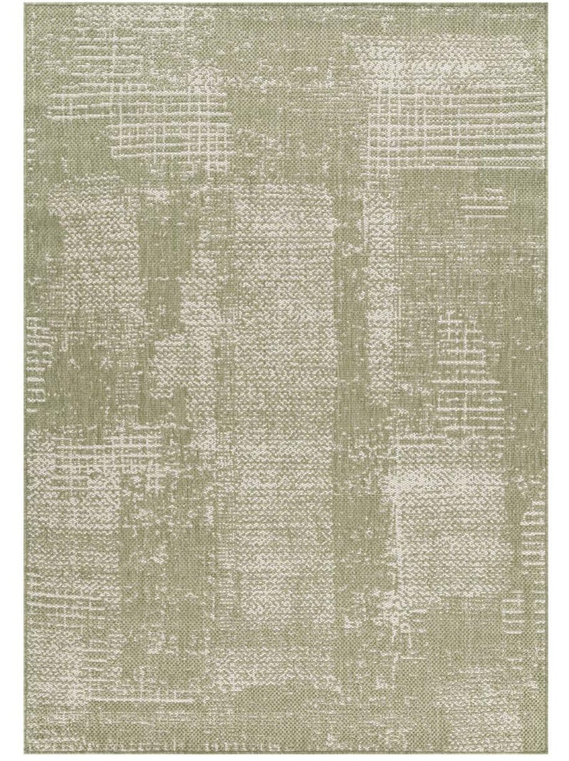 Tapis kilim, motif géométrique, tissé à plat, style ethnique Vert - Kiabi