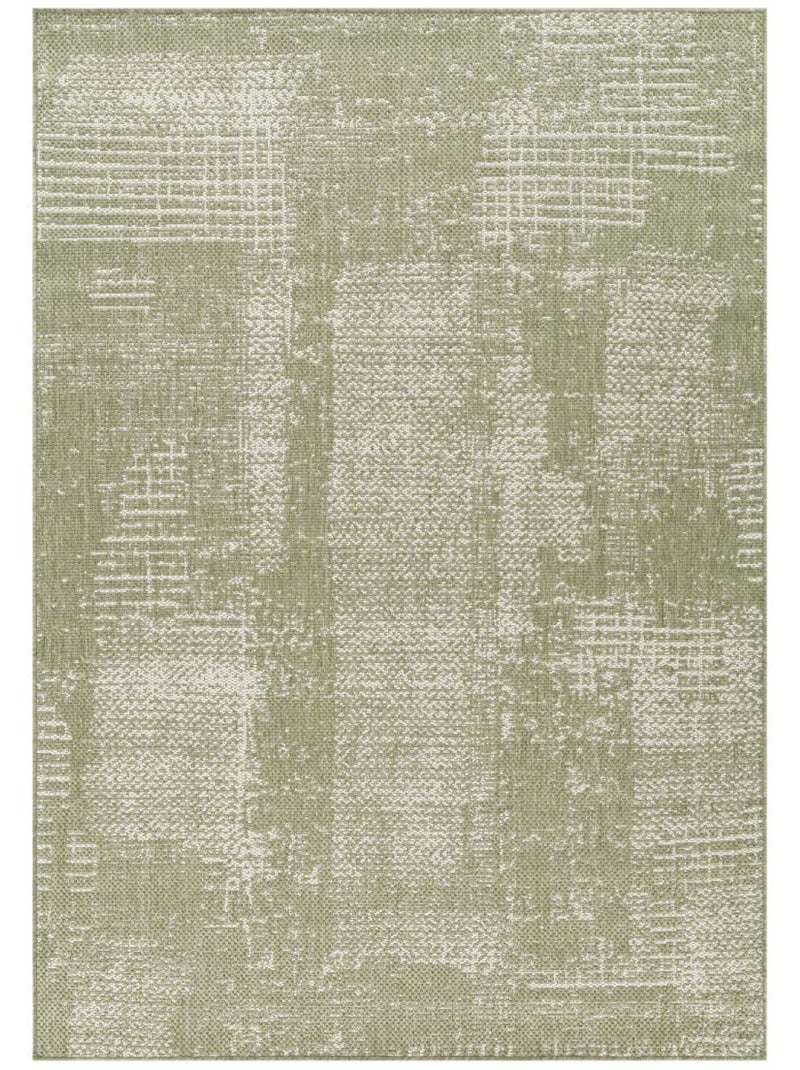 Tapis kilim, motif géométrique, tissé à plat, style ethnique Vert - Kiabi