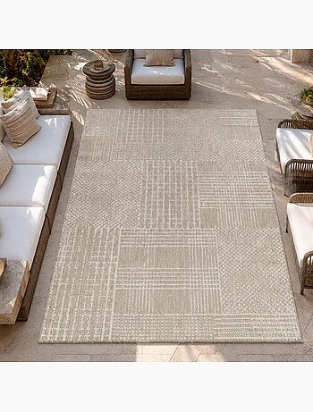 Tapis kilim, motif géométrique tissé, style artisanal lyn53 trame 2