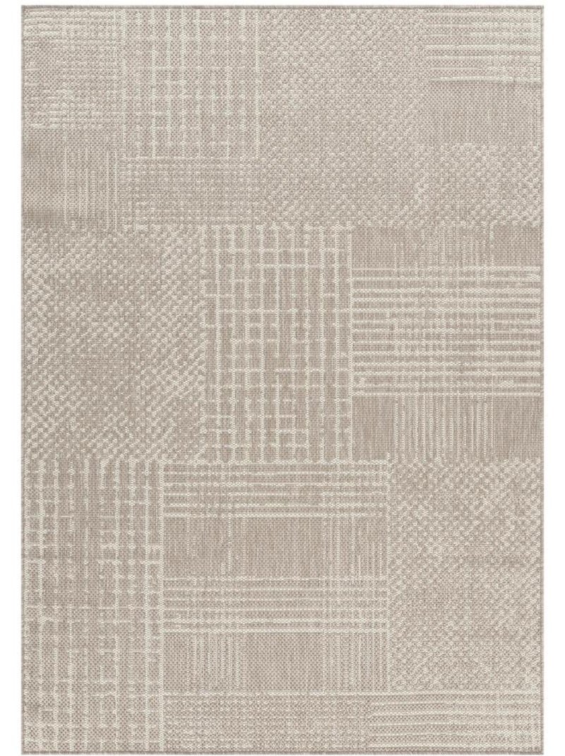 Tapis kilim, motif géométrique tissé, style artisanal lyn53 trame 2 Beige - Kiabi