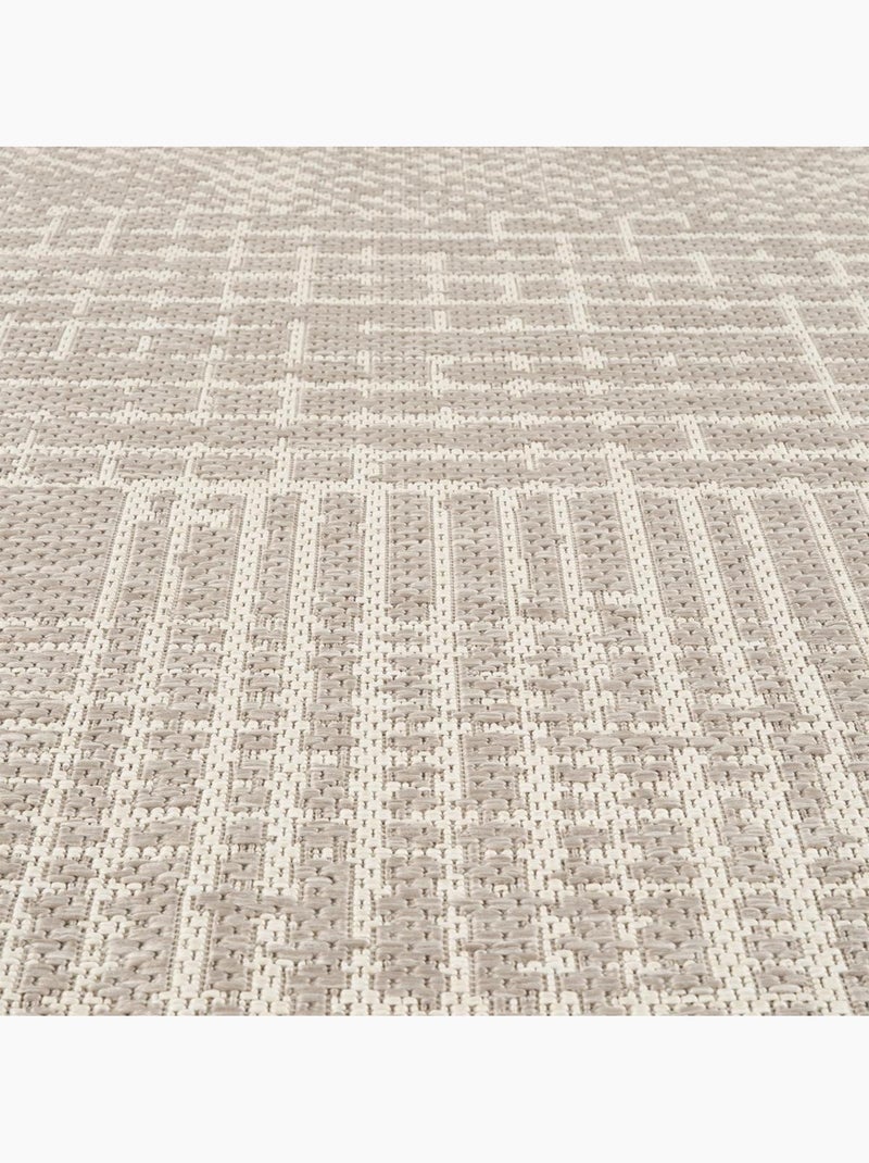 Tapis kilim, motif géométrique tissé, style artisanal lyn53 trame 2 Beige - Kiabi