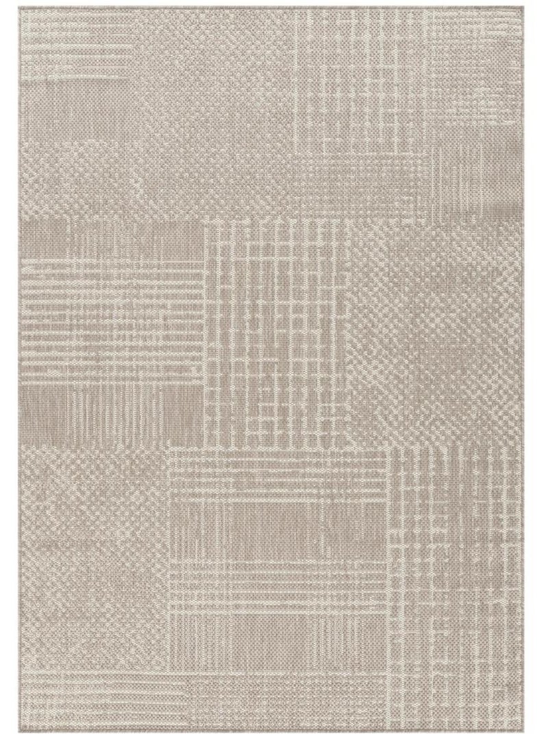 Tapis kilim, motif géométrique tissé, style artisanal lyn53 trame 2 Beige - Kiabi