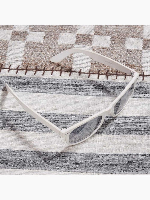 Tapis kilim PATCHWINDIA, fait à la main en laine motif géométrique - Kiabi