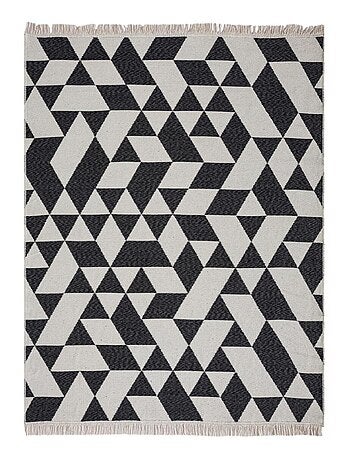 Tapis kilim reversible en coton motif géométrique BI