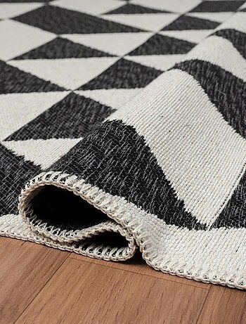 Tapis kilim reversible en coton motif géométrique BI