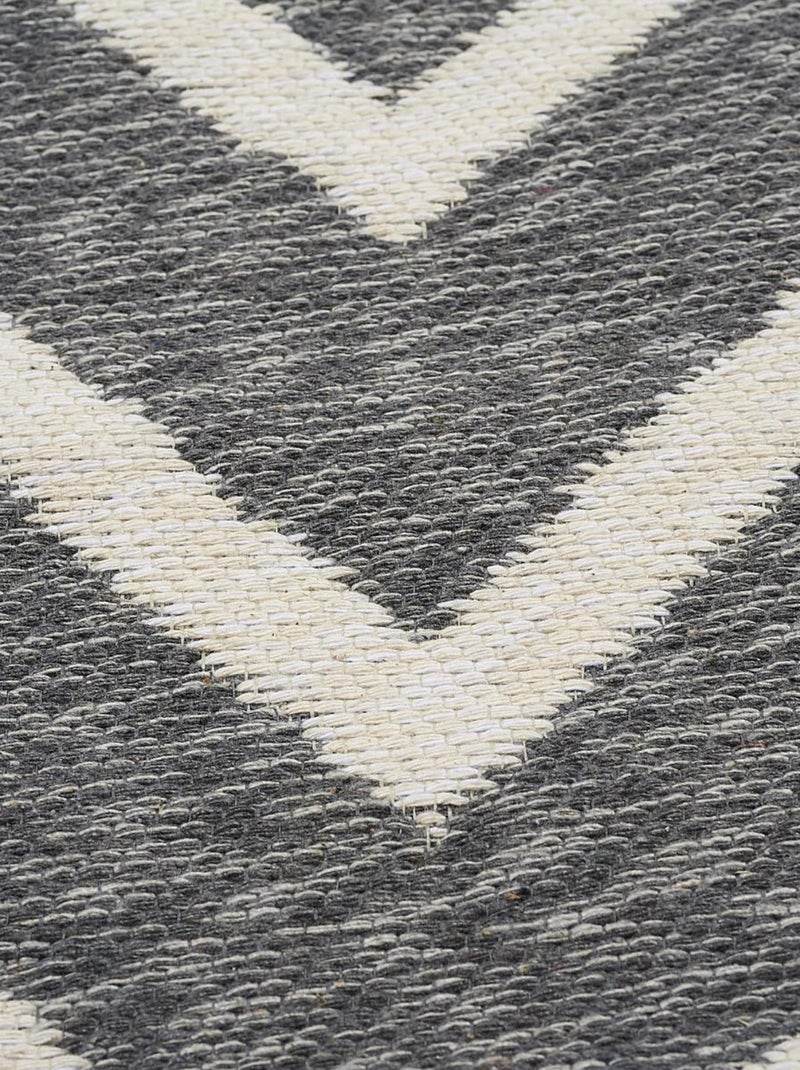 Tapis kilim reversible en coton motif scandinave BY Gris - Kiabi