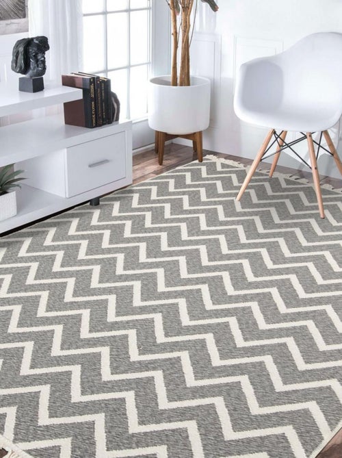 Tapis kilim reversible en coton motif scandinave BY - Kiabi
