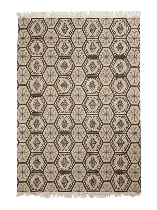 Tapis kilim reversible fait à la main en laine MALSA - Kiabi