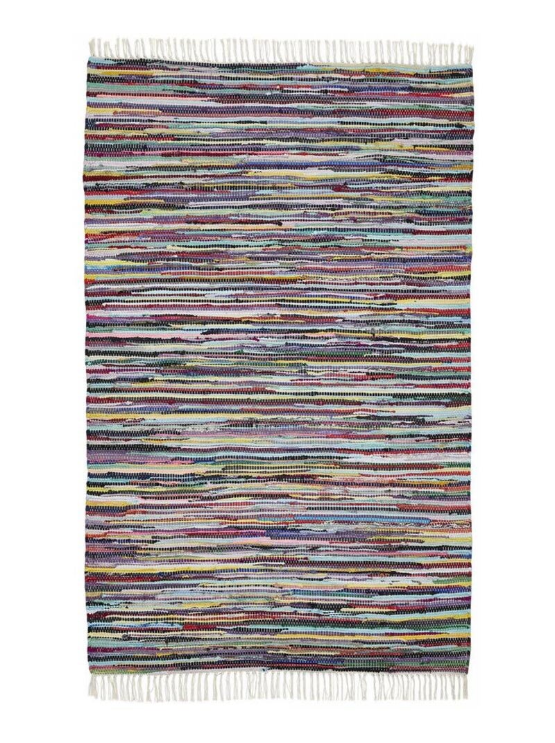 Tapis kilim tissé en coton motif ethnique TIMULTI Multicolore - Kiabi