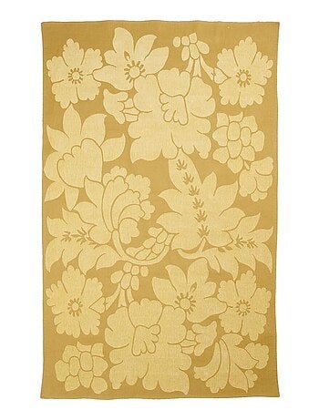 Tapis kilim tissé en coton motif floral ALIXIA