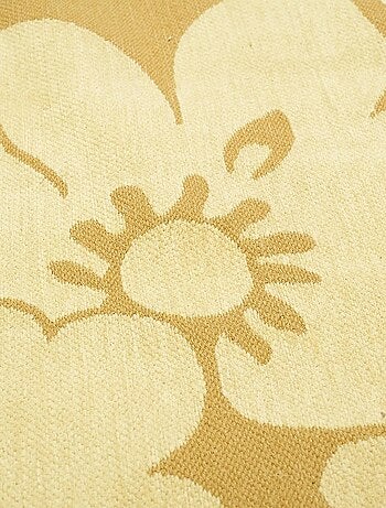Tapis kilim tissé en coton motif floral ALIXIA
