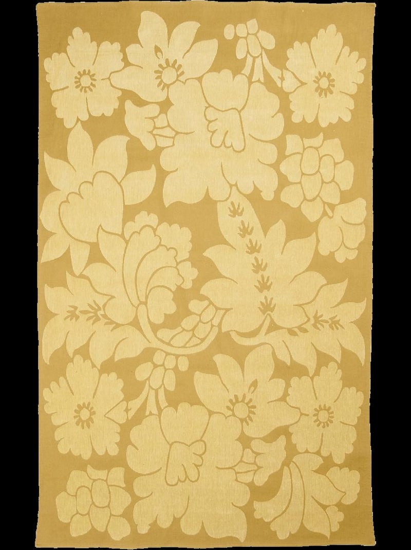 Tapis kilim tissé en coton motif floral ALIXIA Beige - Kiabi