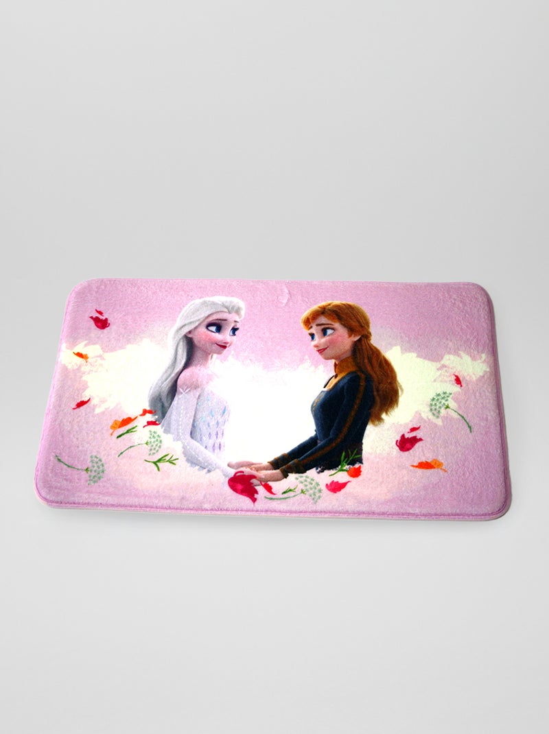 Tapis 'La reine des neiges' rose - Kiabi