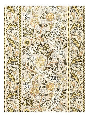 Tapis laine moderne rectangle floral Wilhelmina