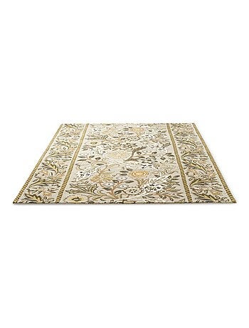 Tapis laine moderne rectangle floral Wilhelmina